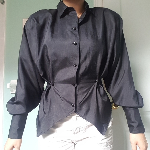 Mexx Black Vintage Button Down Shirt - Picture 1 of 9